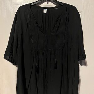 Old Navy Women's Black Oversize Blouse Size XXL